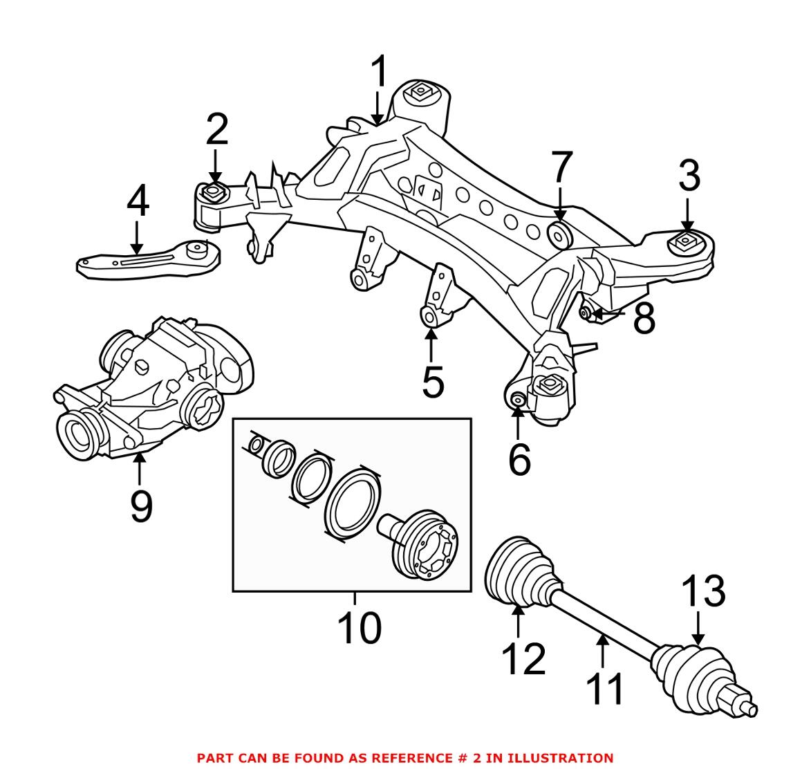 BMW Subframe Bushing - Rear Forward 33316758259